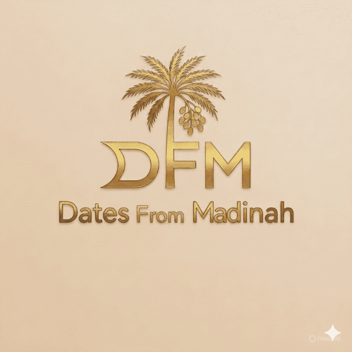 minimalist logo with dates, Arabian motifs, clean background minimalist logo with dates, Arabian motifs, clean background